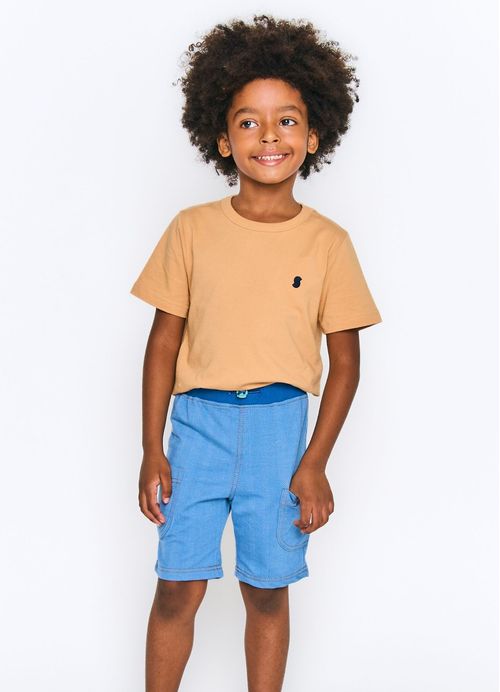 Bermuda Infantil Menino Divertido - Azul