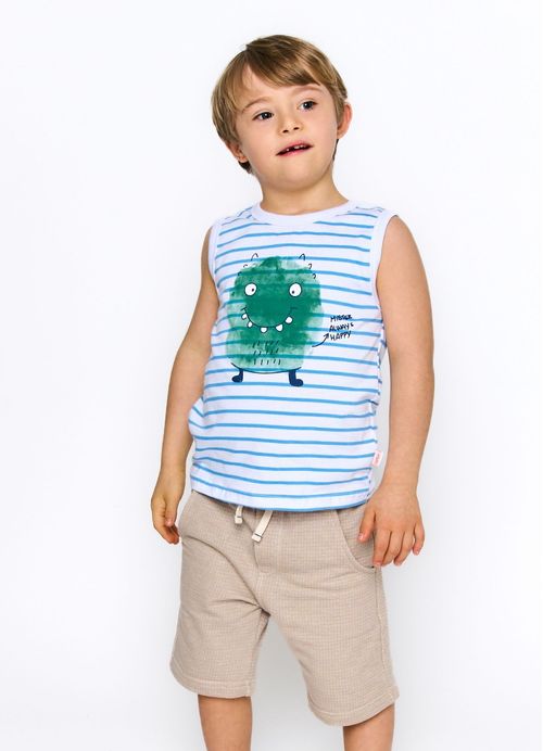 Regata Infantil Menino Listrada Monstrinho - Azul