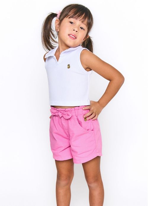 Regata Infantil Menina Basiquinha - Branca