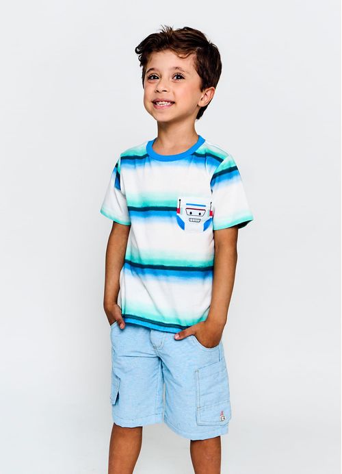 Bermuda infantil Menino Cargo Outro Nível - Azul