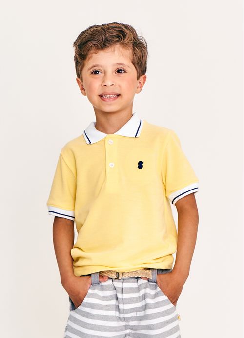 Polo Infantil Menino Passeio Divertido - Amarelo