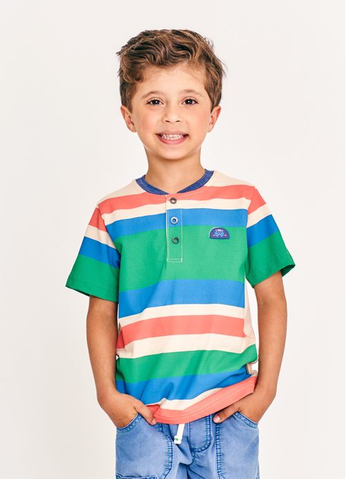 Camiseta Infantil Menino É Goool - Listras