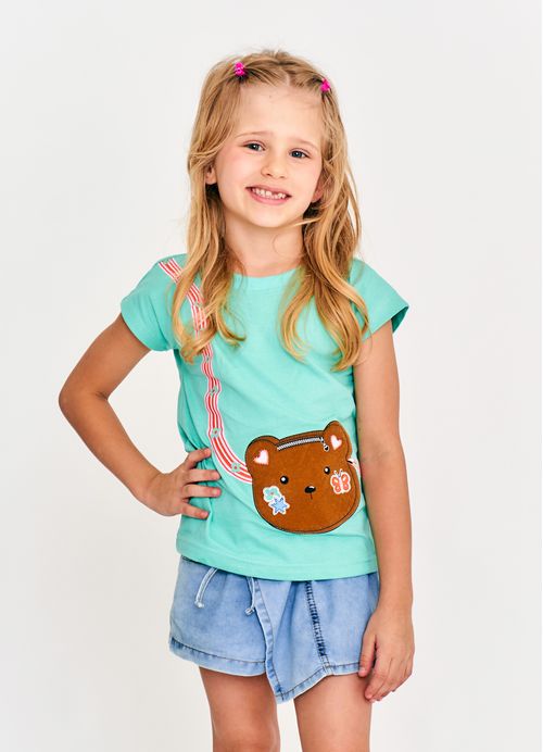 Blusa Infantil Menina Um dia de borboleta - Esmeralda