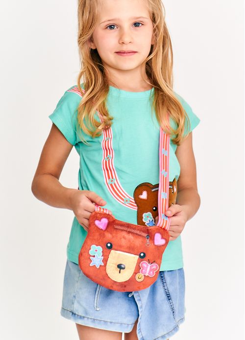 Bolsa Infantil Menina Um dia de borboleta - Marrom