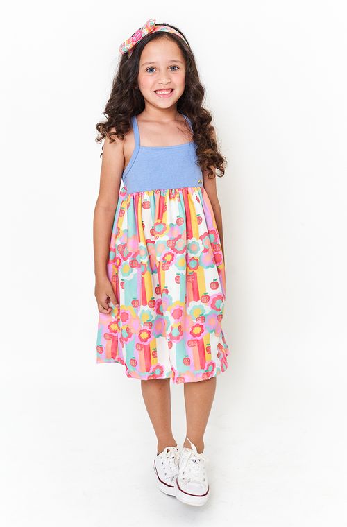 Vestido Infantil Estampa Color Flor