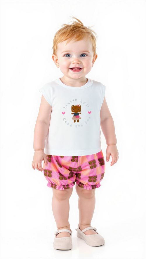 Conjunto Infantil Menina Ursinhos Fofinhos