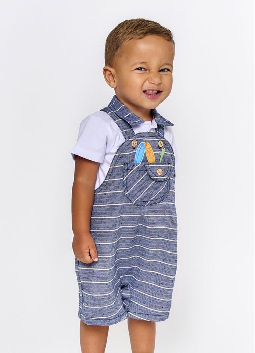 Jardineira Infantil Menino Nova Aventura