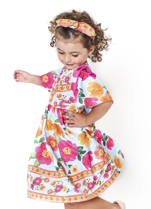Vestido Infantil Estampa Florescer