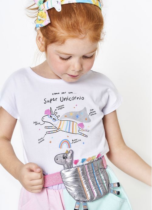 Blusa Infantil Menina Magia Alada - Branca