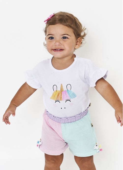 Short Infantil Menina Magia Alada