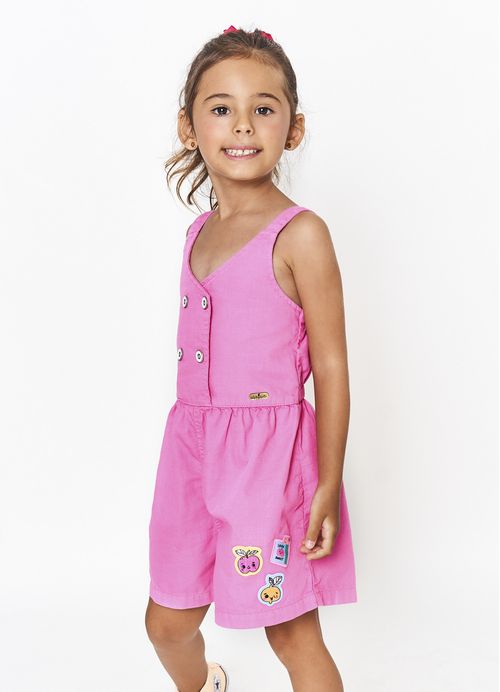 Macaquinho Infantil Menina Summer Fresh - Rosa