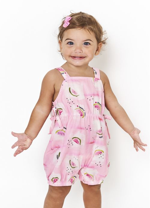 Macacão Infantil Melancia – Rosa