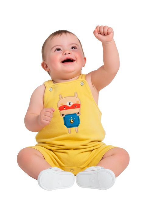 Jardineira Infantil Menino Novo Super-Herói