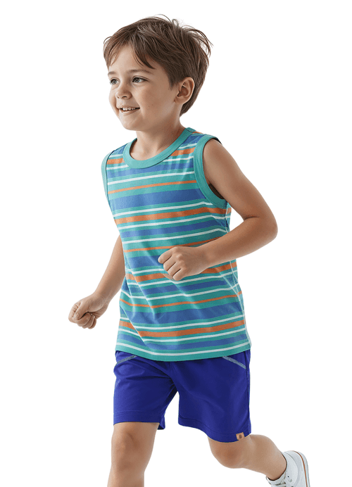 Conjunto Infantil Menino Cores e Listras