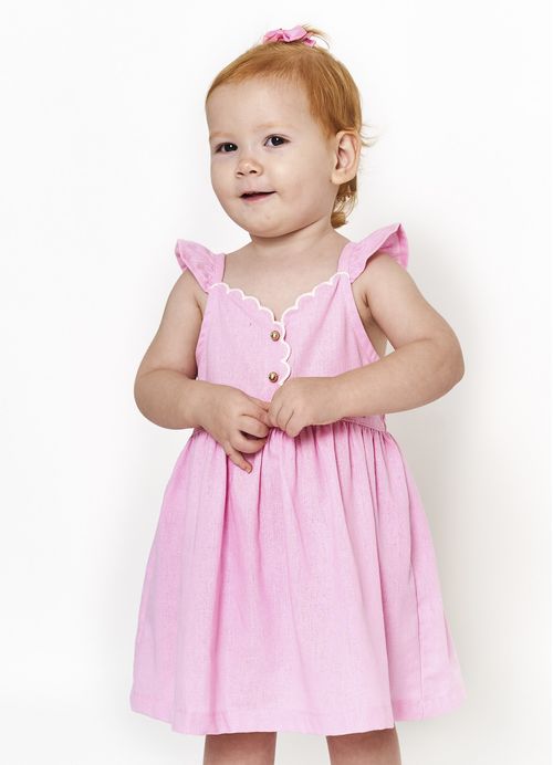 Vestido Infantil Melancia - Rosa