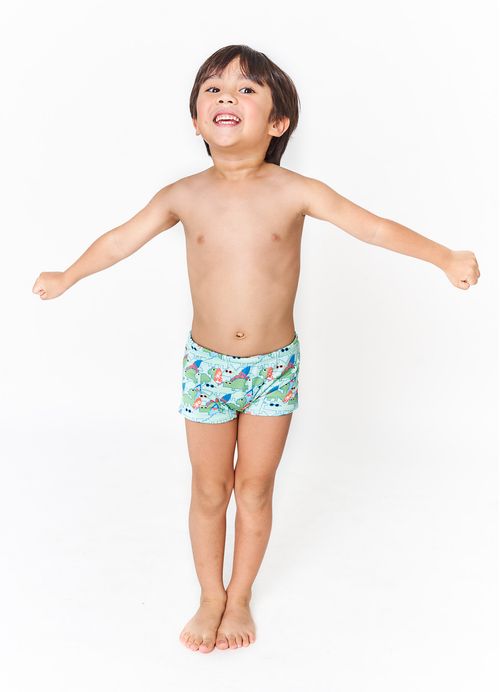 Sunga Infantil Menino Dino Surfista