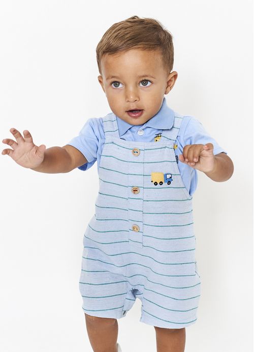 Jardineira Infantil Menino Beep Beep