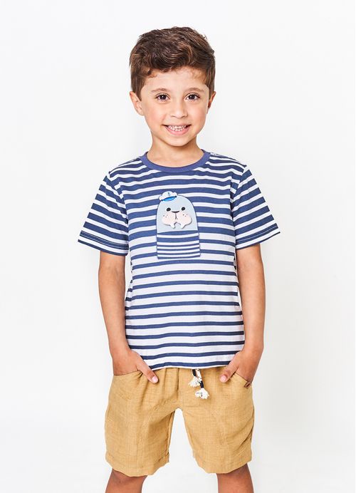 Short Infantil Menino Pequeno Marujo