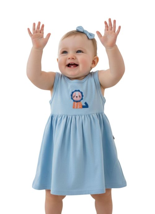 Vestido e Calcinha Infantil Leãozinho