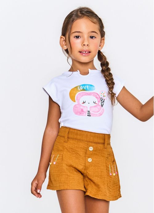 Short Infantil Menina No Litoral