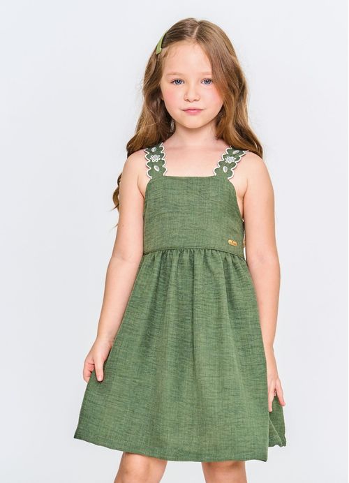 Vestido  Infantil No Litoral - Verde