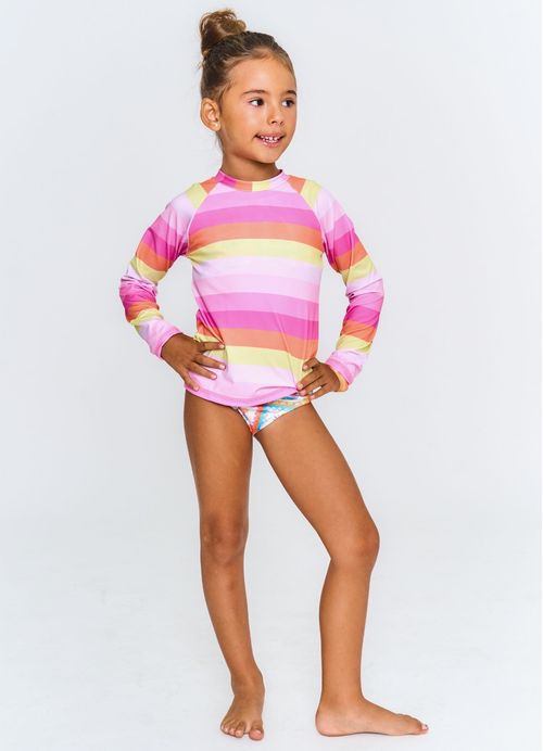 Blusa UV Infantil Estampa Listras