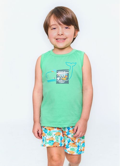 Conjunto Infantil Masculino Criaturas Marinhas