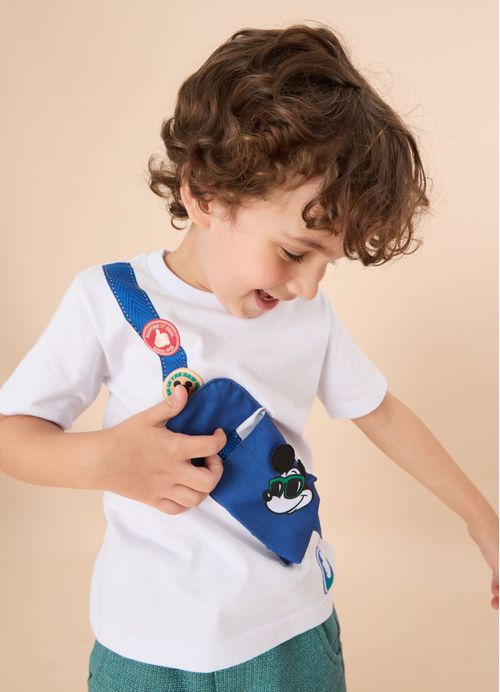Camiseta Infantil Menino Pochete Mickey