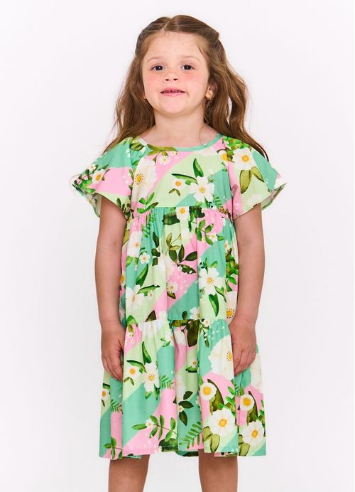 Vestido Infantil Estampa Floral Aurora