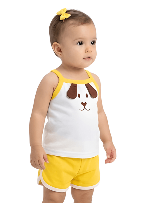 Conjunto Infantil Menina Cachorrinhos
