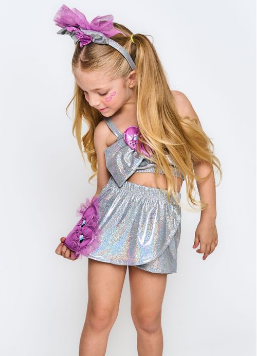 Conjunto Infantil Menina Fantasia Coração Divertido