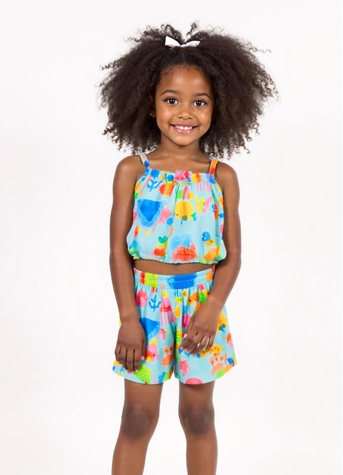 Conjunto Infantil Menina Estampa Geomar