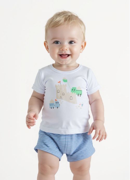 Conjunto Infantil Menino Brincadeira na Praia