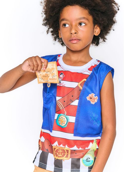 Regata Infantil Menino Fantasia Piratinha