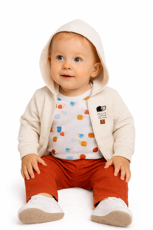 Casaco Infantil Menino Branco - Fofuxo