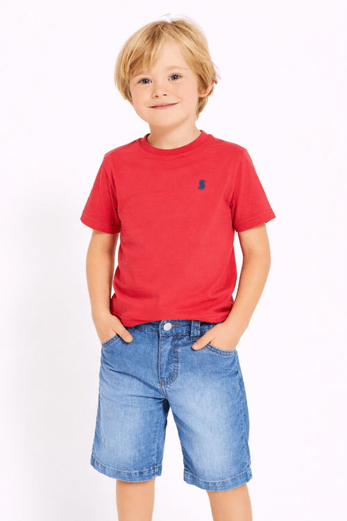 Bermuda Jeans Infantil Menino Basiquinho