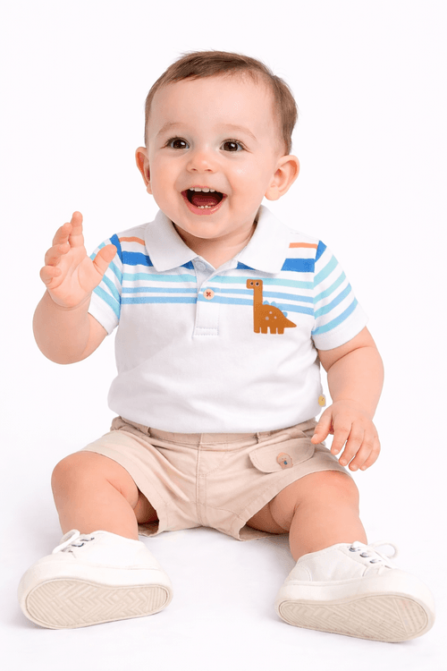 Polo Infantil Menino Branco - Diverdinos