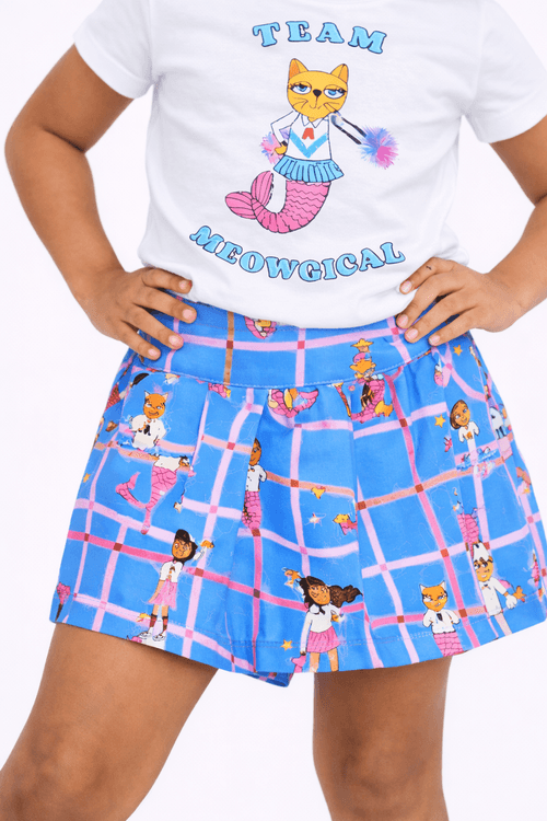Short Infantil Menina Azul - Animadoras Subaquáticas