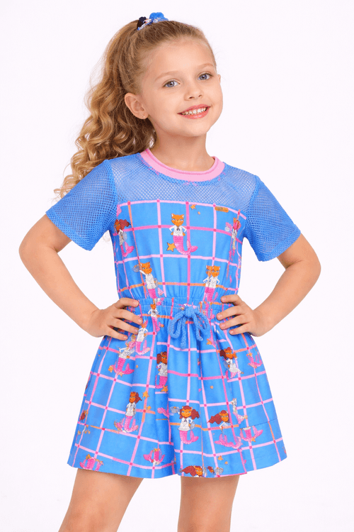 Macaquinho Infantil Menina Azul - Animadoras Subaquáticas