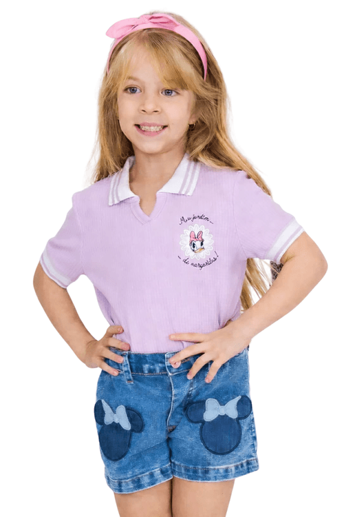 Polo Infantil Menina - Daisy Disney