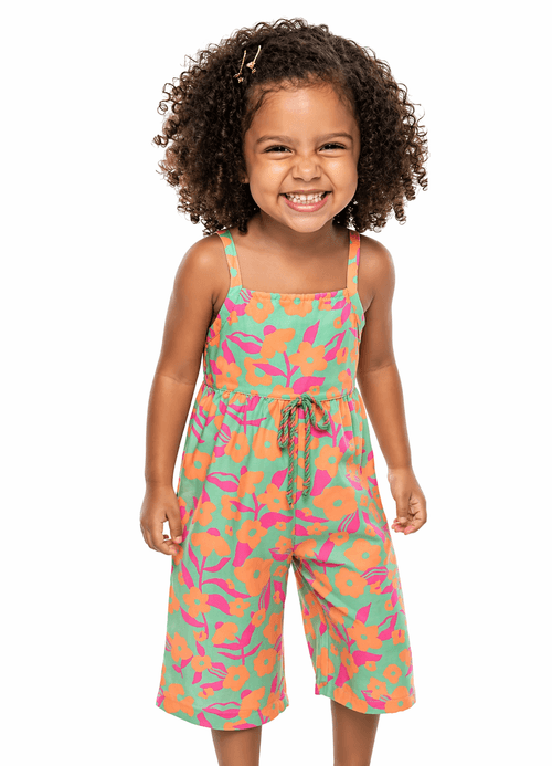 Macacão Infantil - Menina Flores