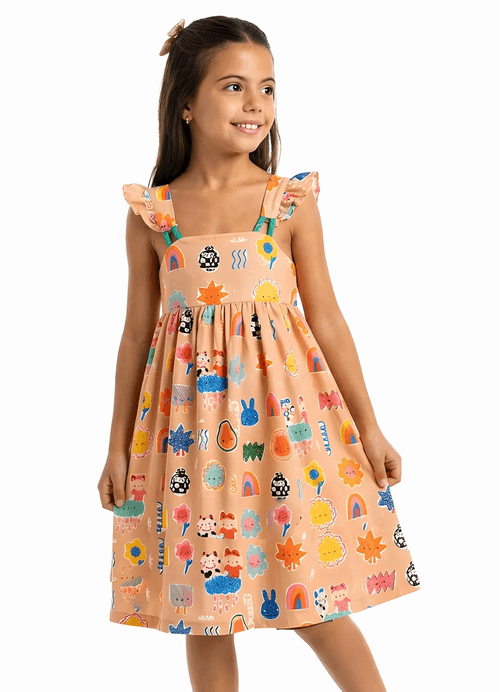 Vestido Infantil - Florzinha De Cor