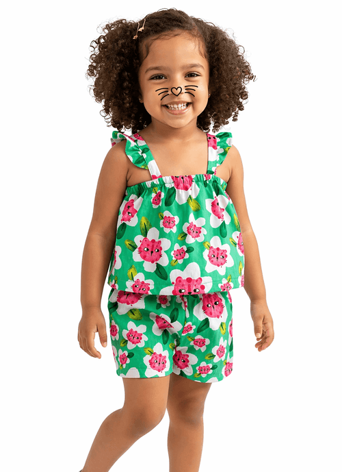 Conjunto Infantil Menina - Acho que vi uma Oncinha