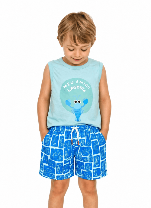 Short Infantil Menino - Explorador dos 7 Mares
