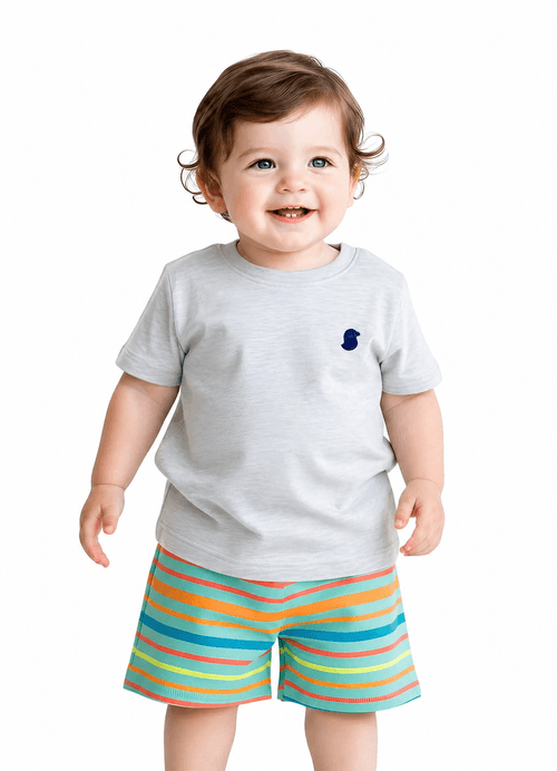 Conjunto Infantil Menino - Básico e Listras