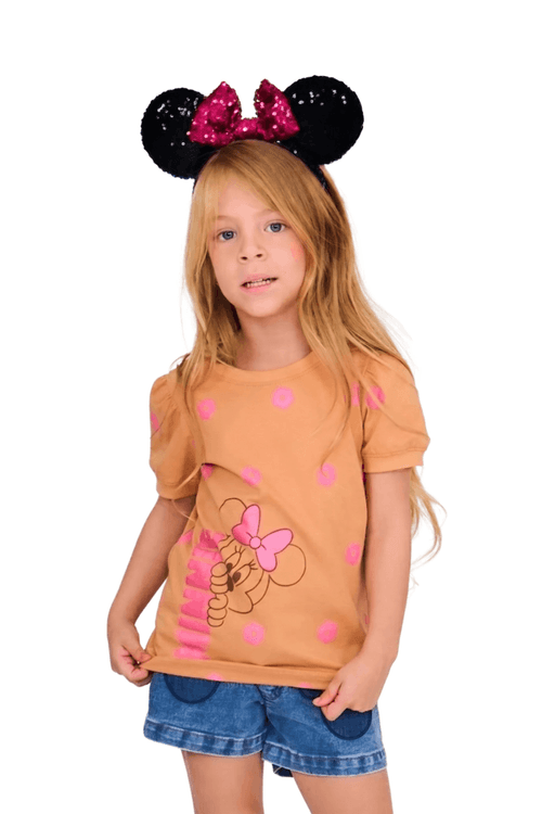 Blusa Infantil Menina - Jardim da Minnie