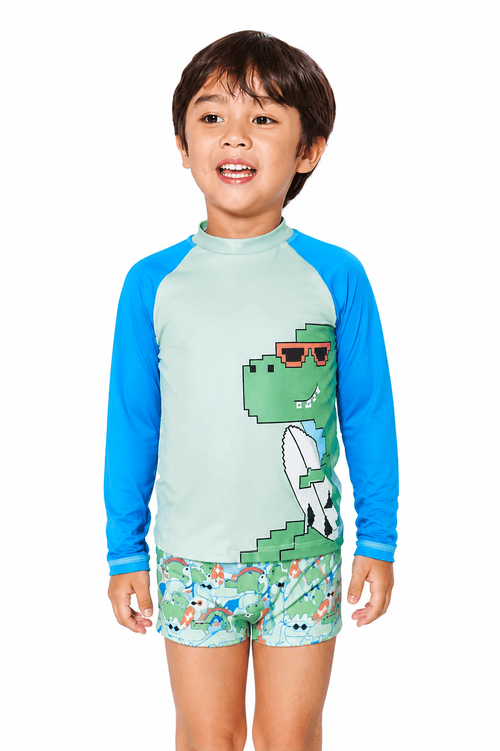 Blusa Infantil Menino Dino Surfista