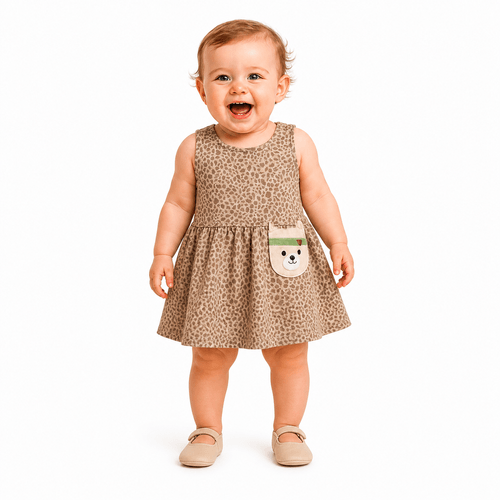 Vestido Infantil - Bichinhos de Pelúcia