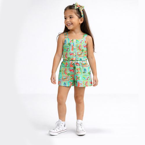 Conjunto Infantil Menina - Borboletas em Quadros