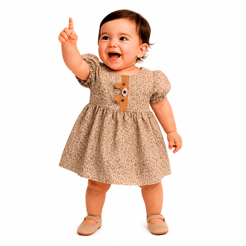 Vestido e Calcinha Infantil - Bichinhos de Pelúcia